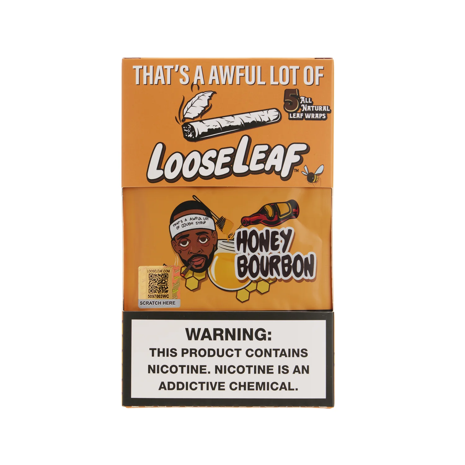 DESTO DUBB HONEY BOURBON LOOSELEAF 5-PACK WRAPS (40 COUNT)